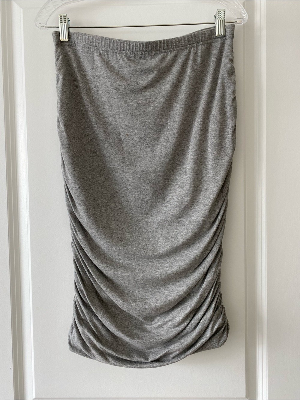 Ruched midi skirt Heather grey Sz M